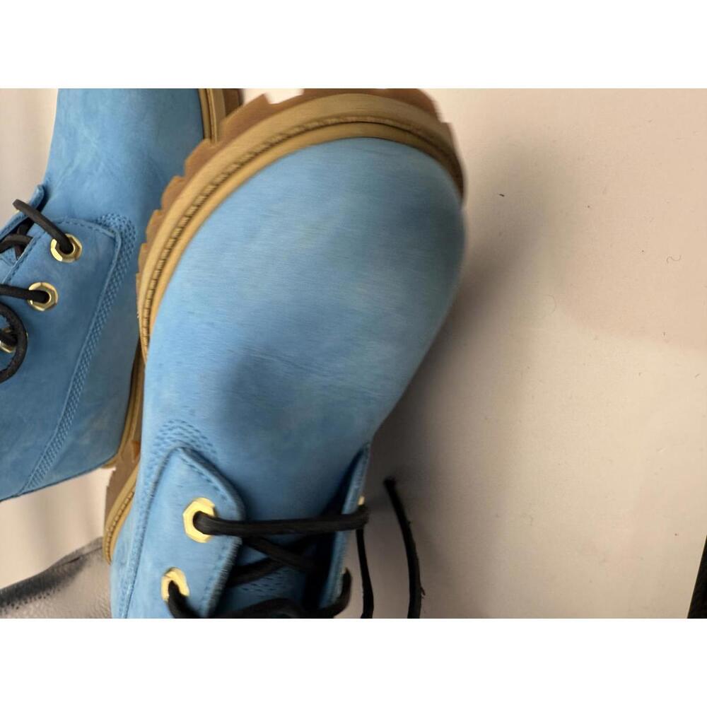 Timberland Classic 6-Inch Premium Waterproof Boots Blue Suede Boys 5.5 - Picture 7 of 14